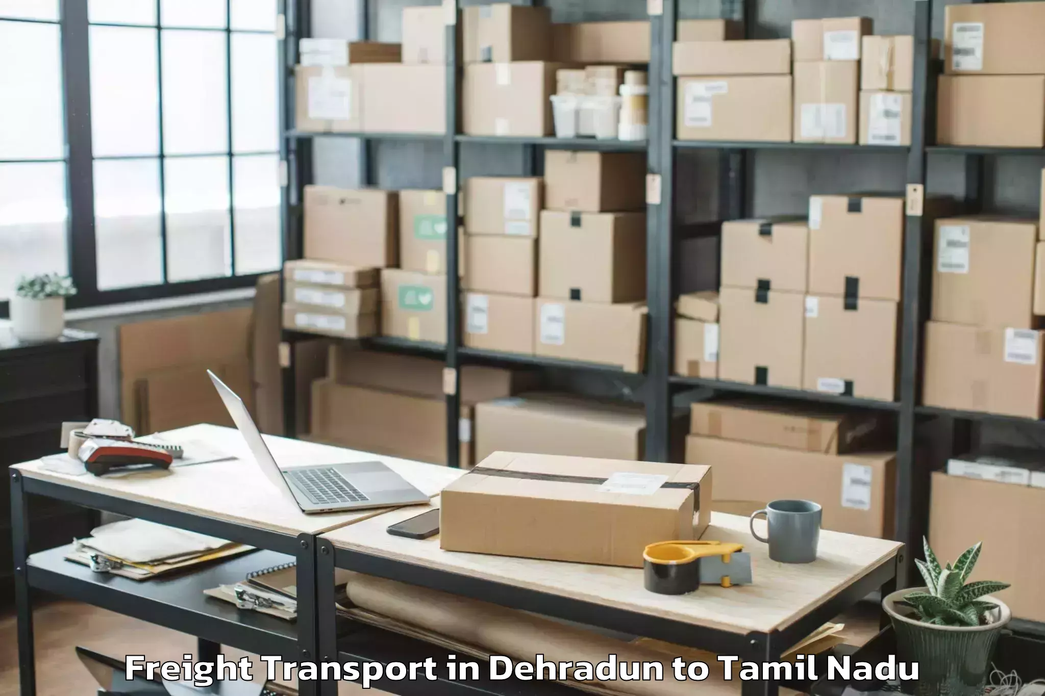 Trusted Dehradun to Pushpavanam Freight Transport